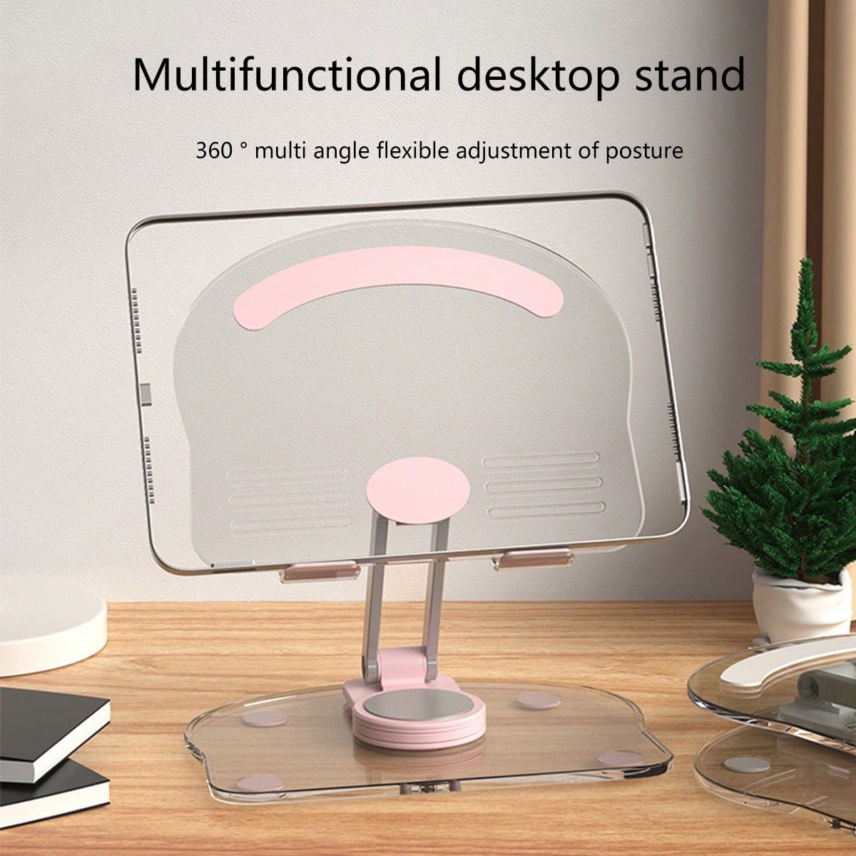 Tablet Accessories For Kids - Acrylic Transparent Tablet Stand, Desktop Rotating