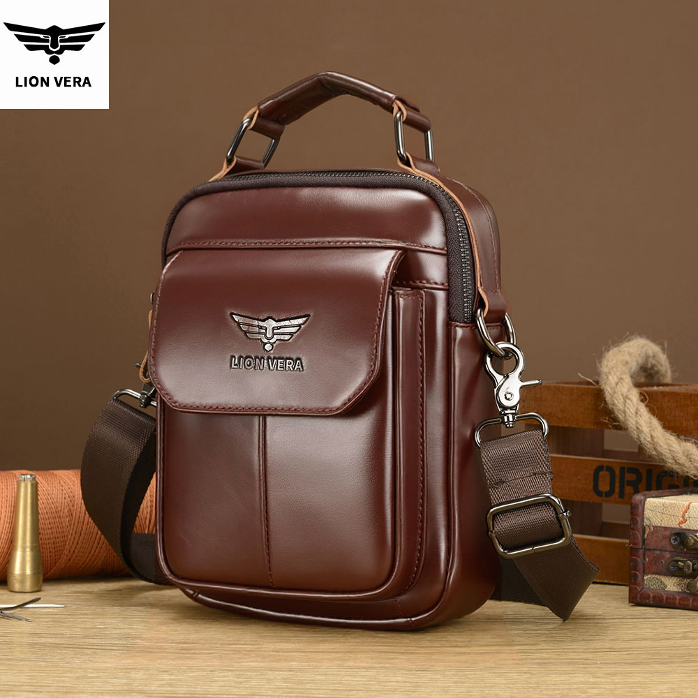 LION VERA Men's Genuine Leathe - Tablet Shoulder Bag review and price