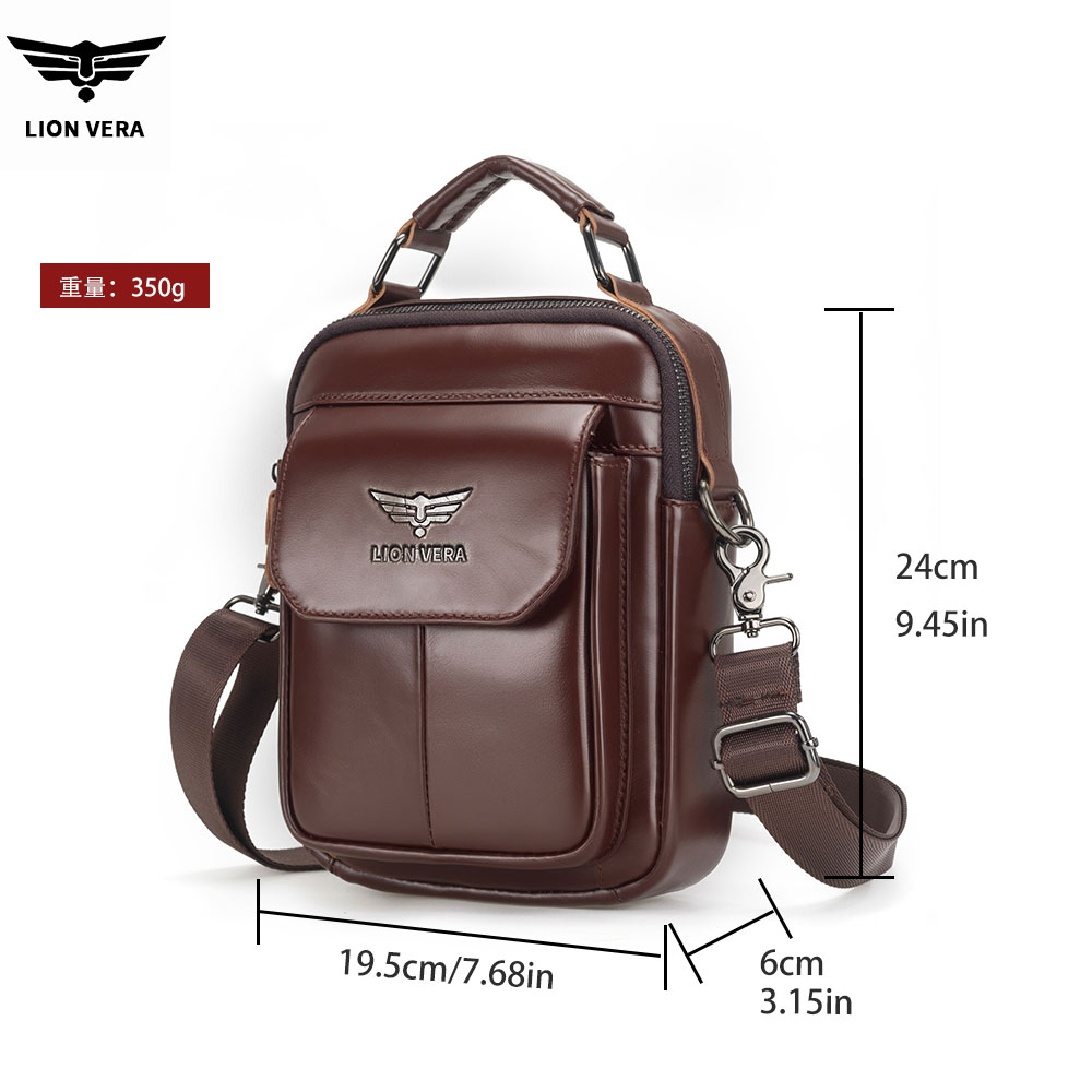 LION VERA Men's Genuine Leathe - Tablet Shoulder Bag review and price