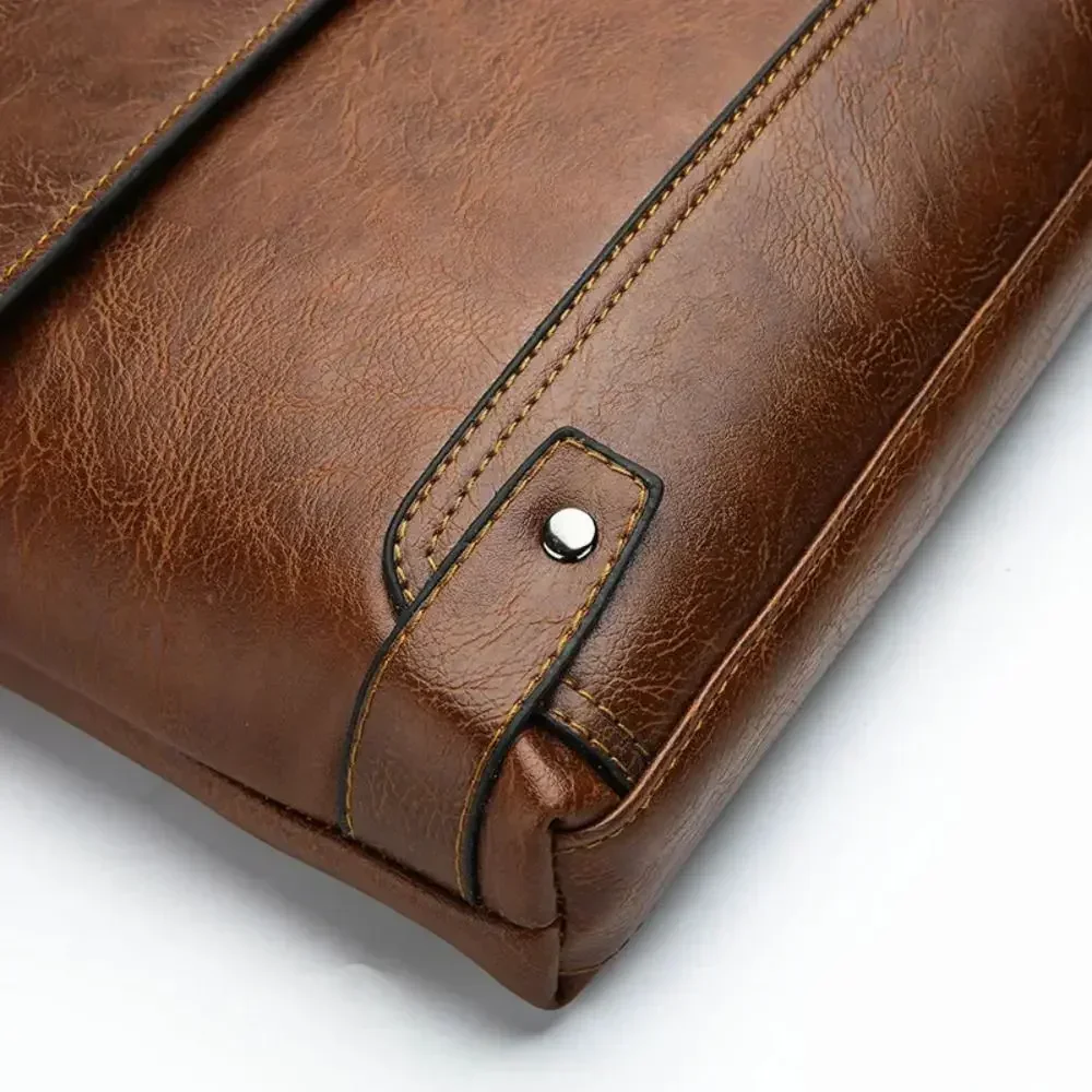 Briefcase For Men PU Leather T - Tablet Shoulder Bag review and price